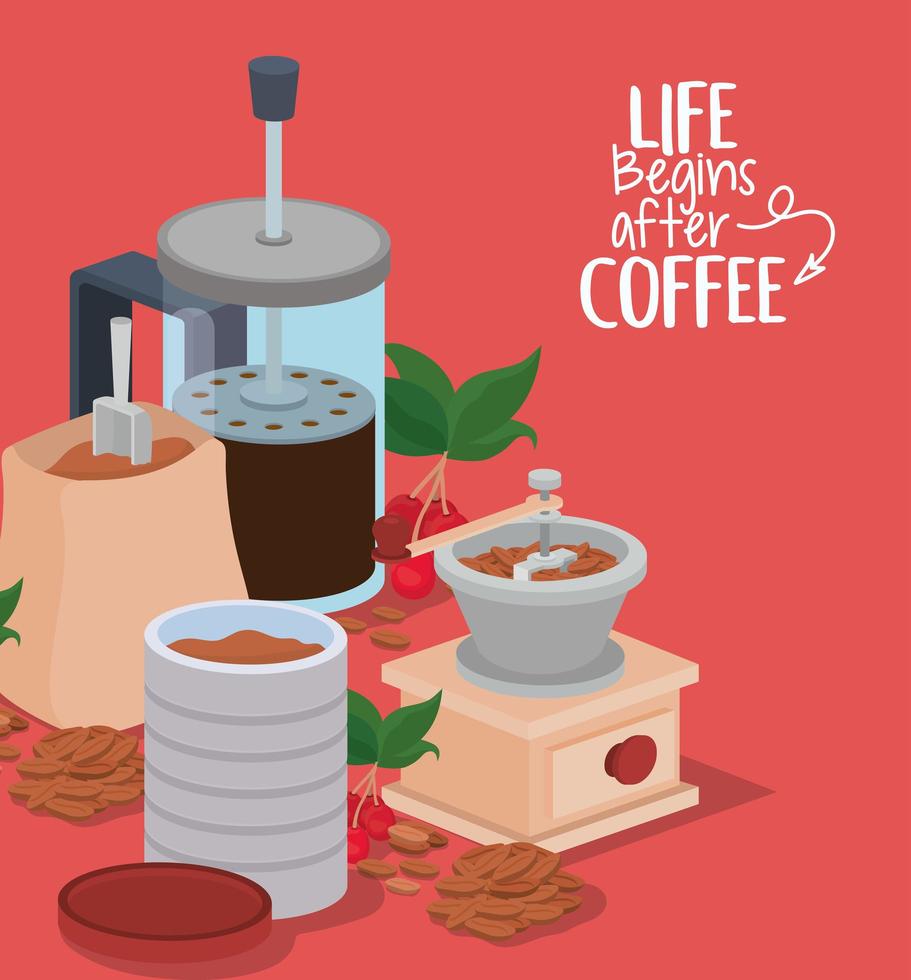 diseño de vector de banner de café