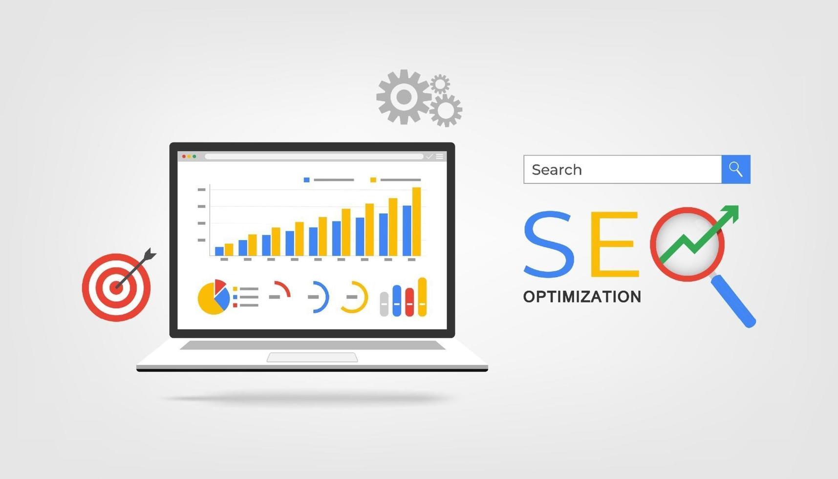 SEO optimization concept vector illustration.