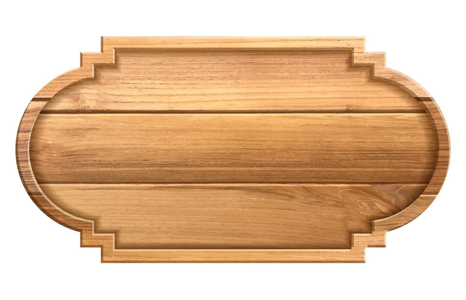 Signo de textura de madera aislado sobre fondo blanco. ilustración vectorial vector