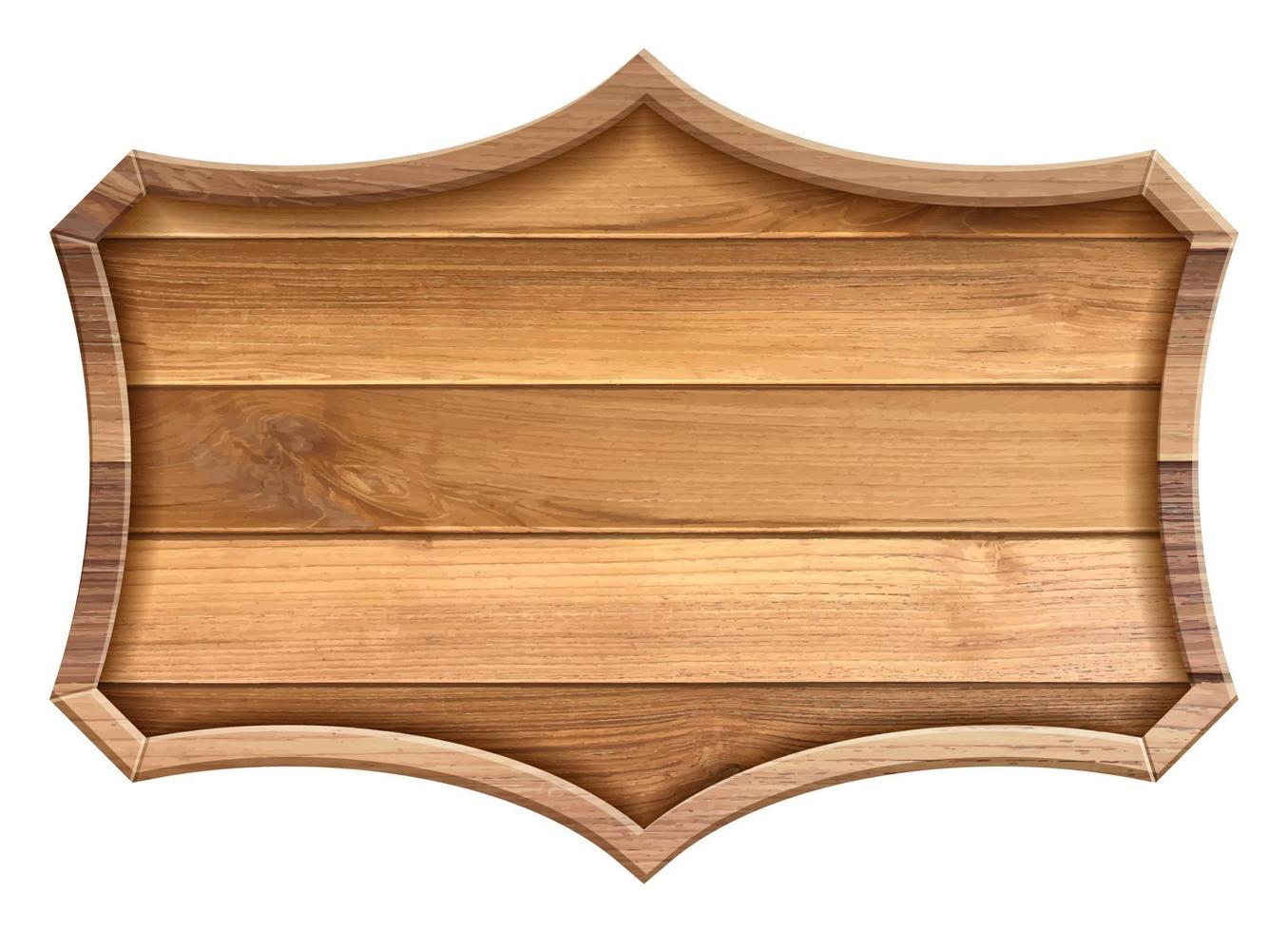 Signo de textura de madera aislado sobre fondo blanco. ilustración vectorial vector