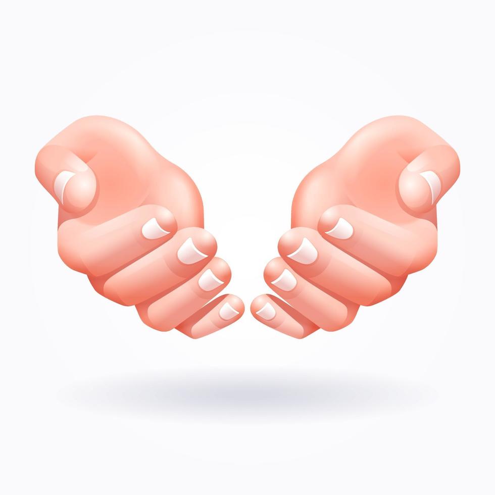 Two hands vector illustration.