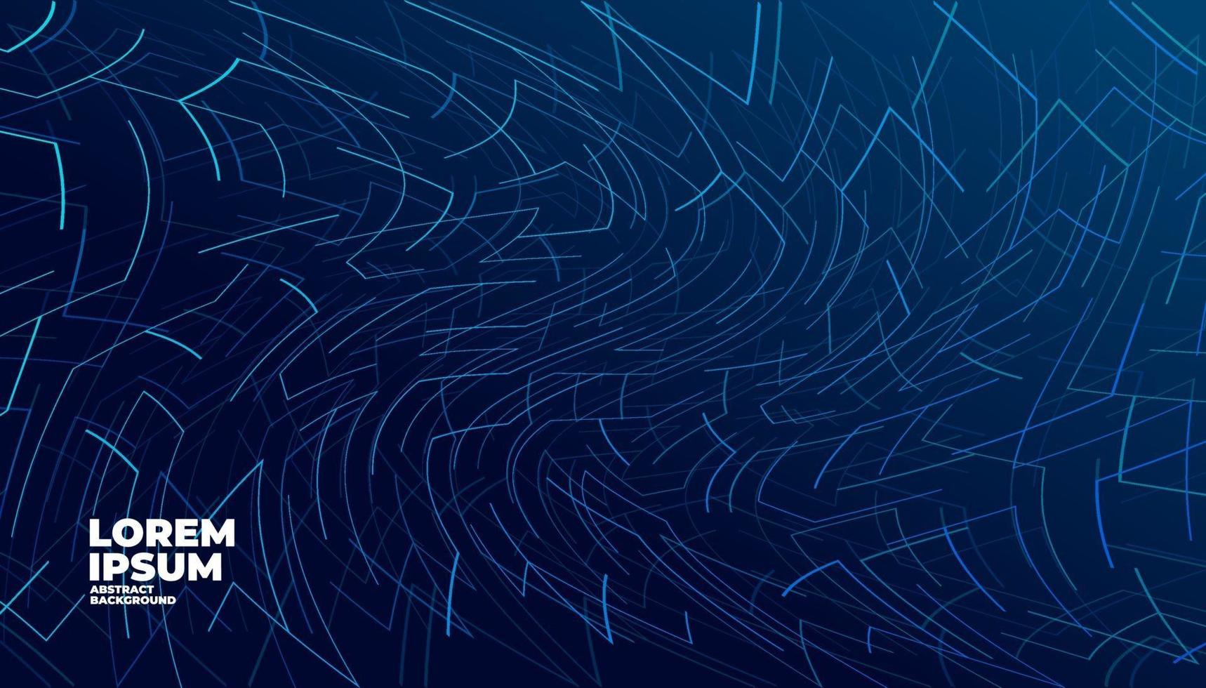 Abstract lines on dark blue background. vector