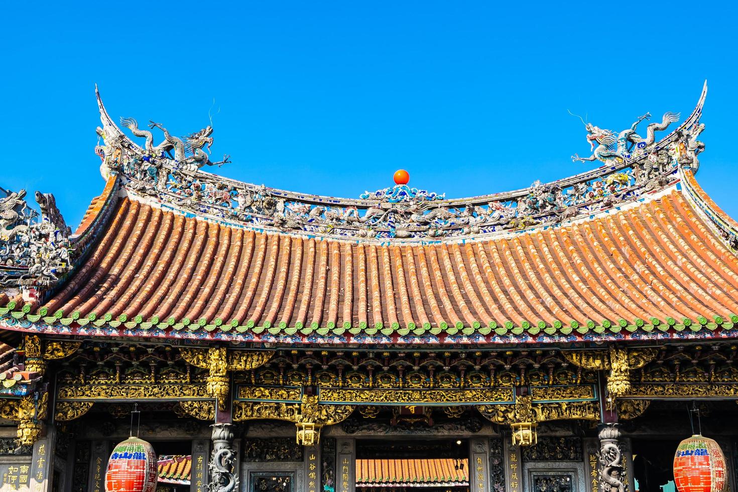 Templo Longshan en la ciudad de Taipei, Taiwán foto