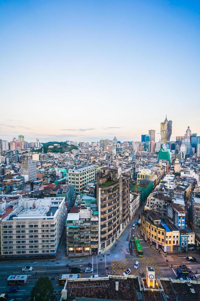 vista aérea de la ciudad de macao, china foto