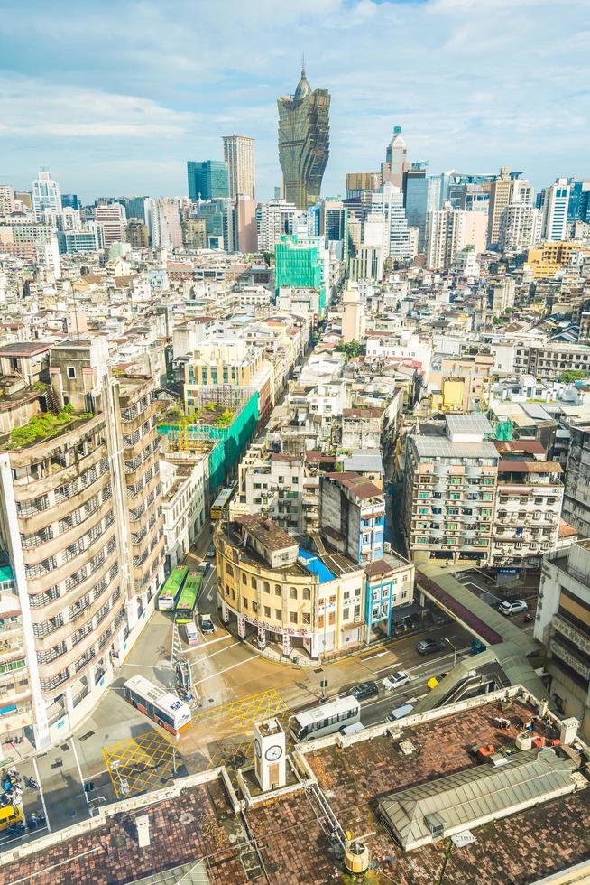 vista aérea de la ciudad de macao, china foto