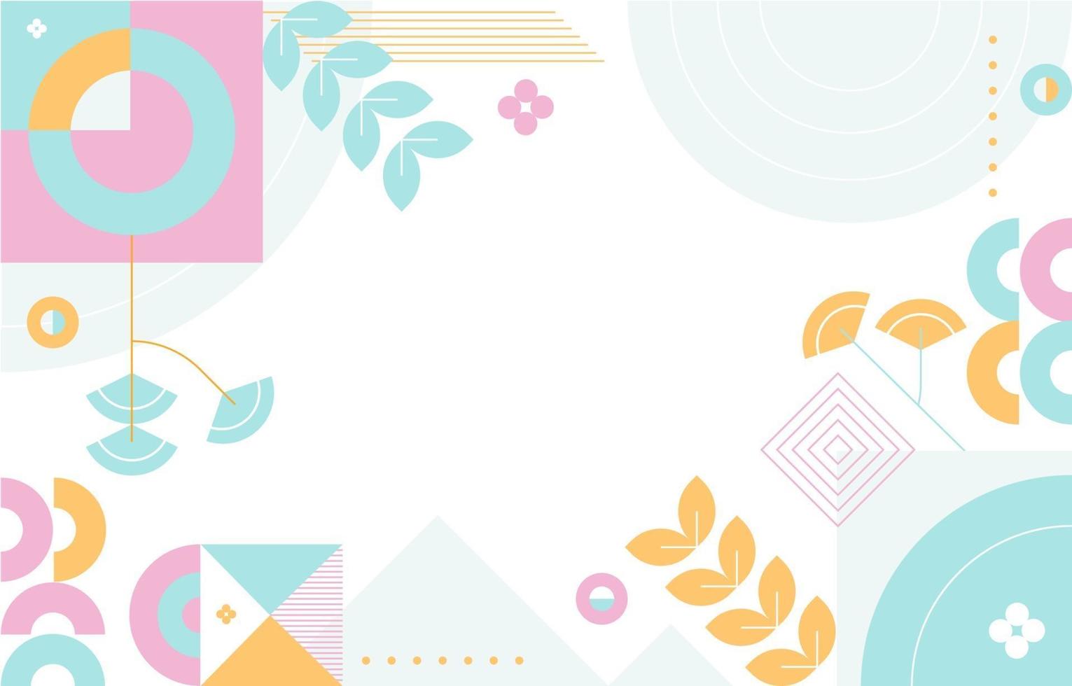 Pastel Color Geometric Background vector