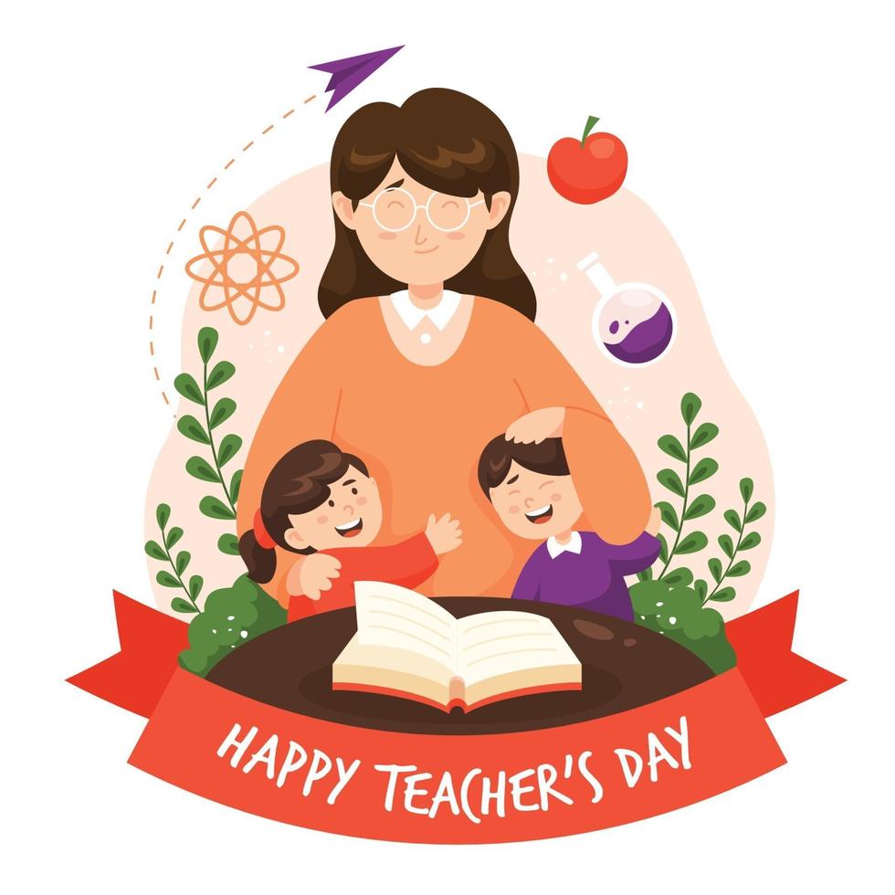 Happy Teacher's Day Design vector