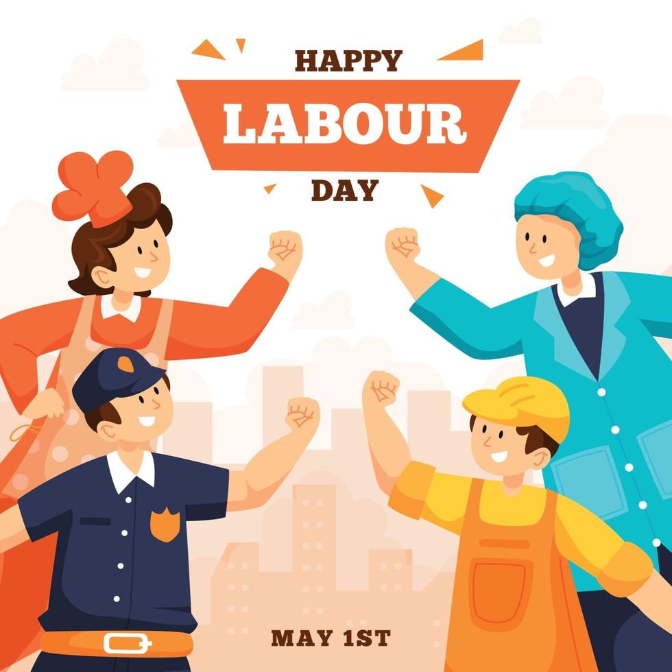 Labour Day Design Concept vector