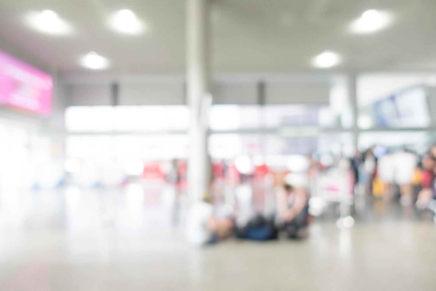 Abstract blurred airport background photo