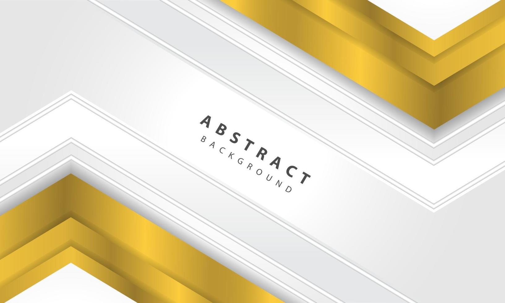 Abstract white background vector with gold arrow layer.