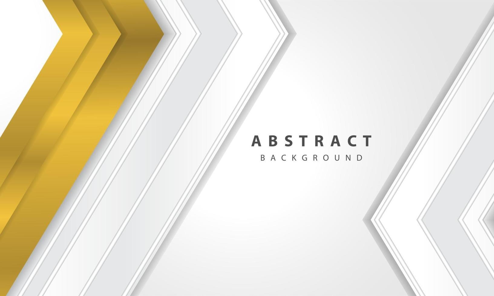 Abstract white background vector with gold arrow layer.
