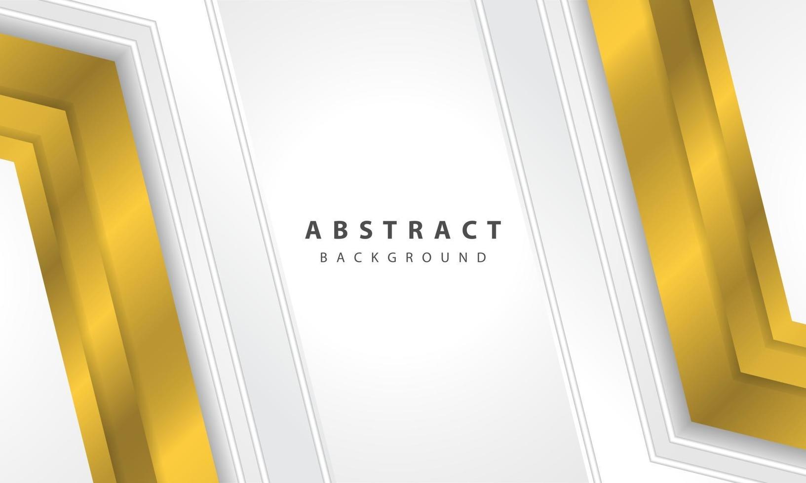Abstract white background vector with gold arrow layer.