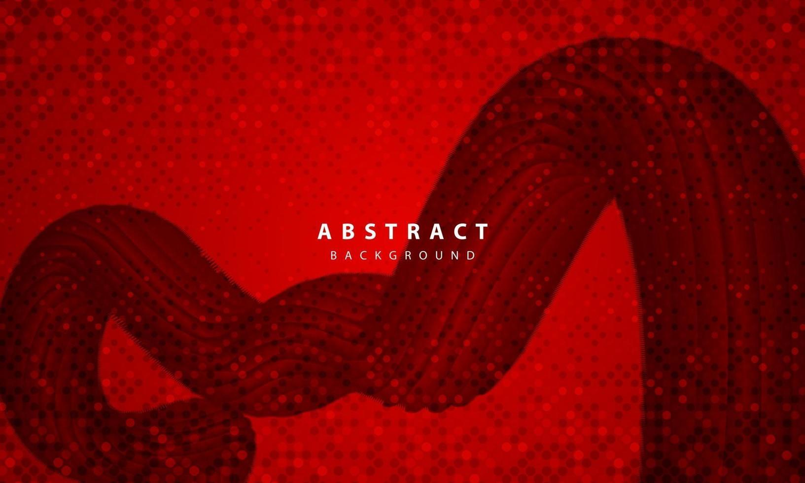 Dark abstract background with red overlap layers. Realistic texture with golden glitters dots element decoration. vector