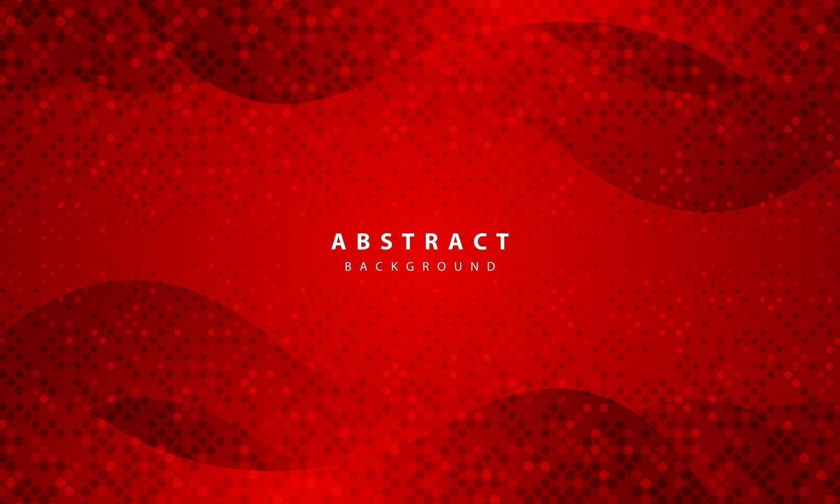 Fondo abstracto oscuro con capas superpuestas rojas. textura realista con decoración de elementos de puntos de brillos dorados. vector