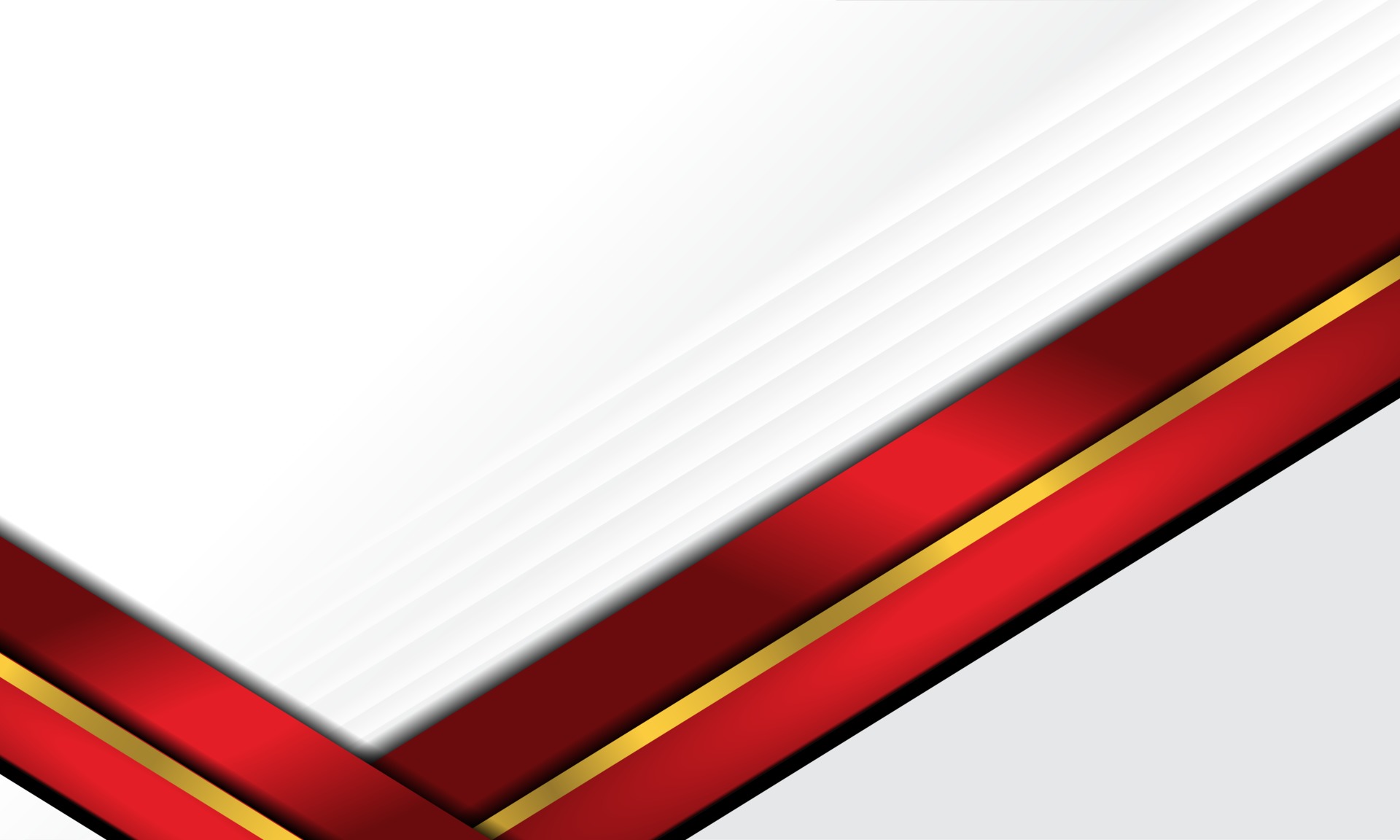 Modern vector abstract red and gold stripes on white background