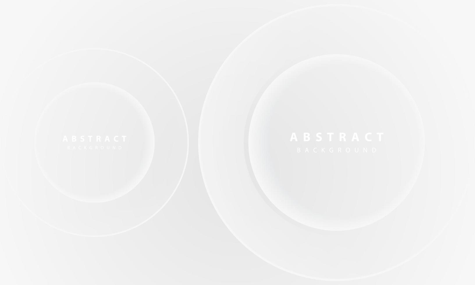 Abstract 3D circle paper cut layer white background. Elegant circle shape design. vector