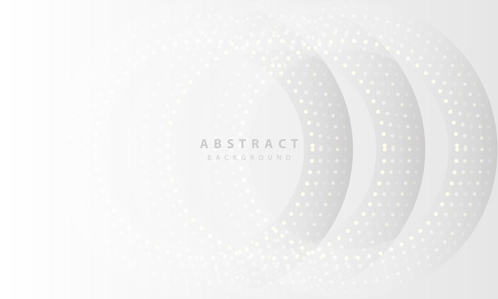 Abstract 3D circle paper cut layer white background. Elegant circle shape design. vector
