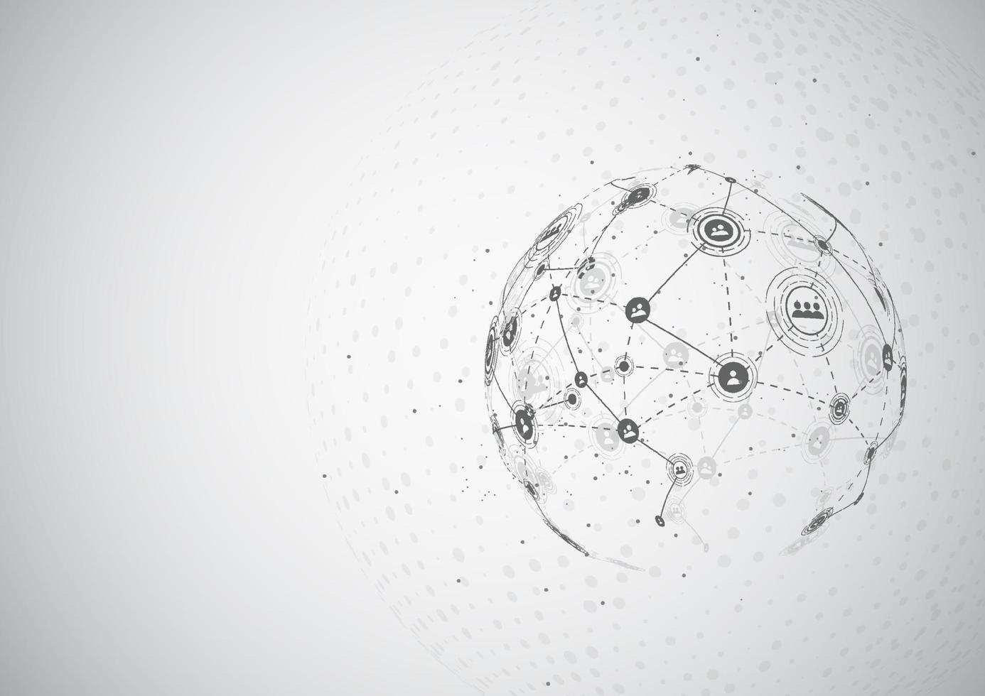 Global network connection. World map point and line composition concept of global business. Vector Illustration