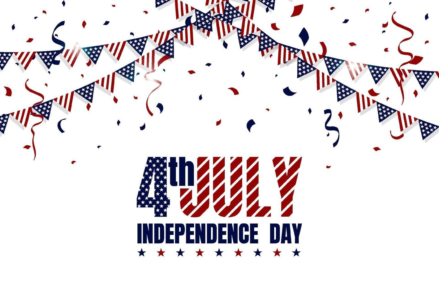 Happy USA Independence Day 4th of July. Flag, Banner, Poster, Brochure, Greeting card Design. Vector illustration