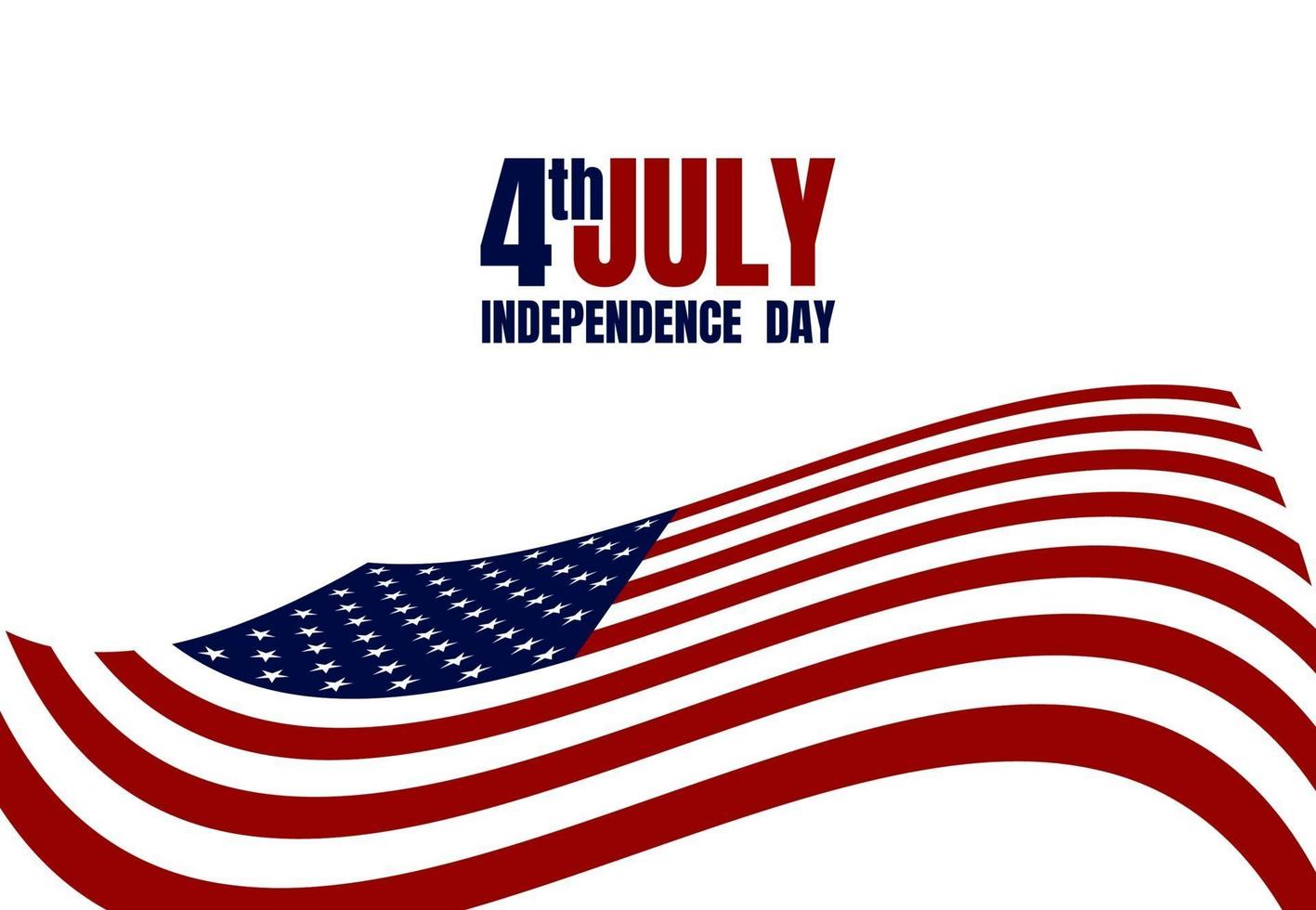 feliz día de la independencia de estados unidos 4 de julio. bandera, pancarta, póster, folleto, diseño de tarjetas de felicitación. ilustración vectorial vector