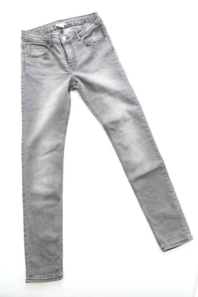 Gray jeans on white background 2091676 Stock Photo at Vecteezy