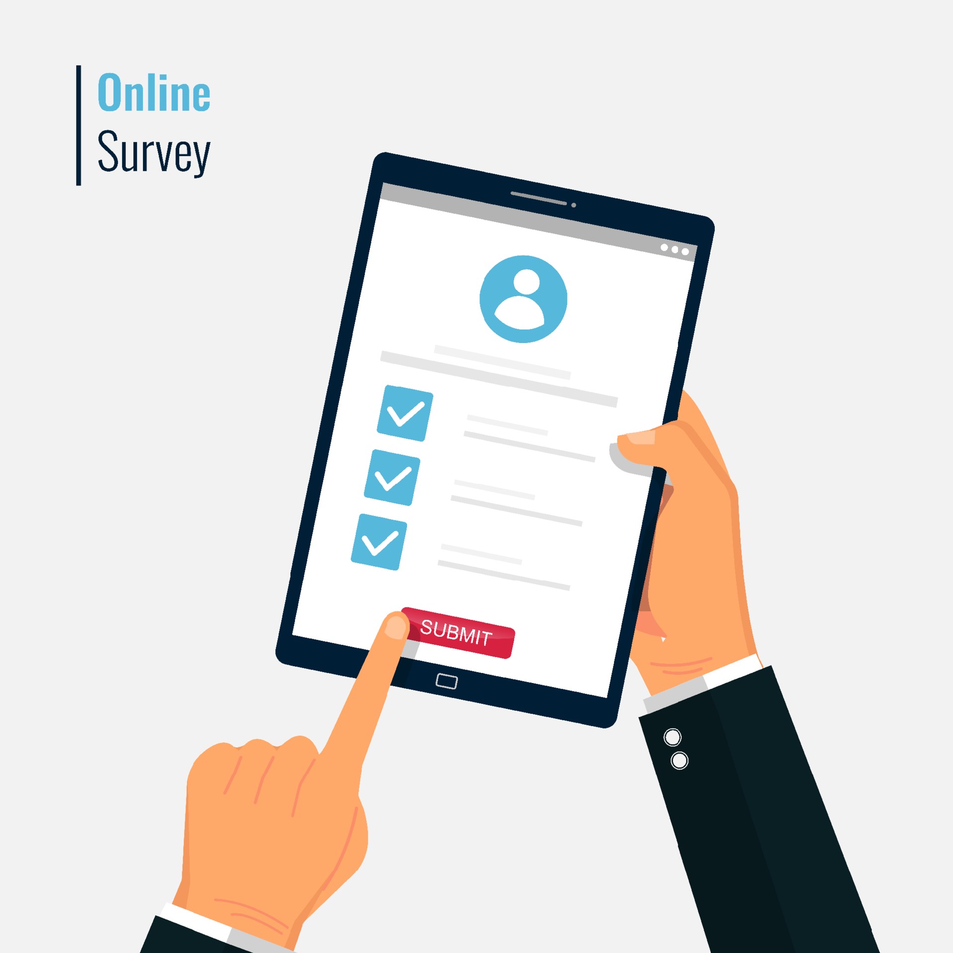 survey form online vector illustration