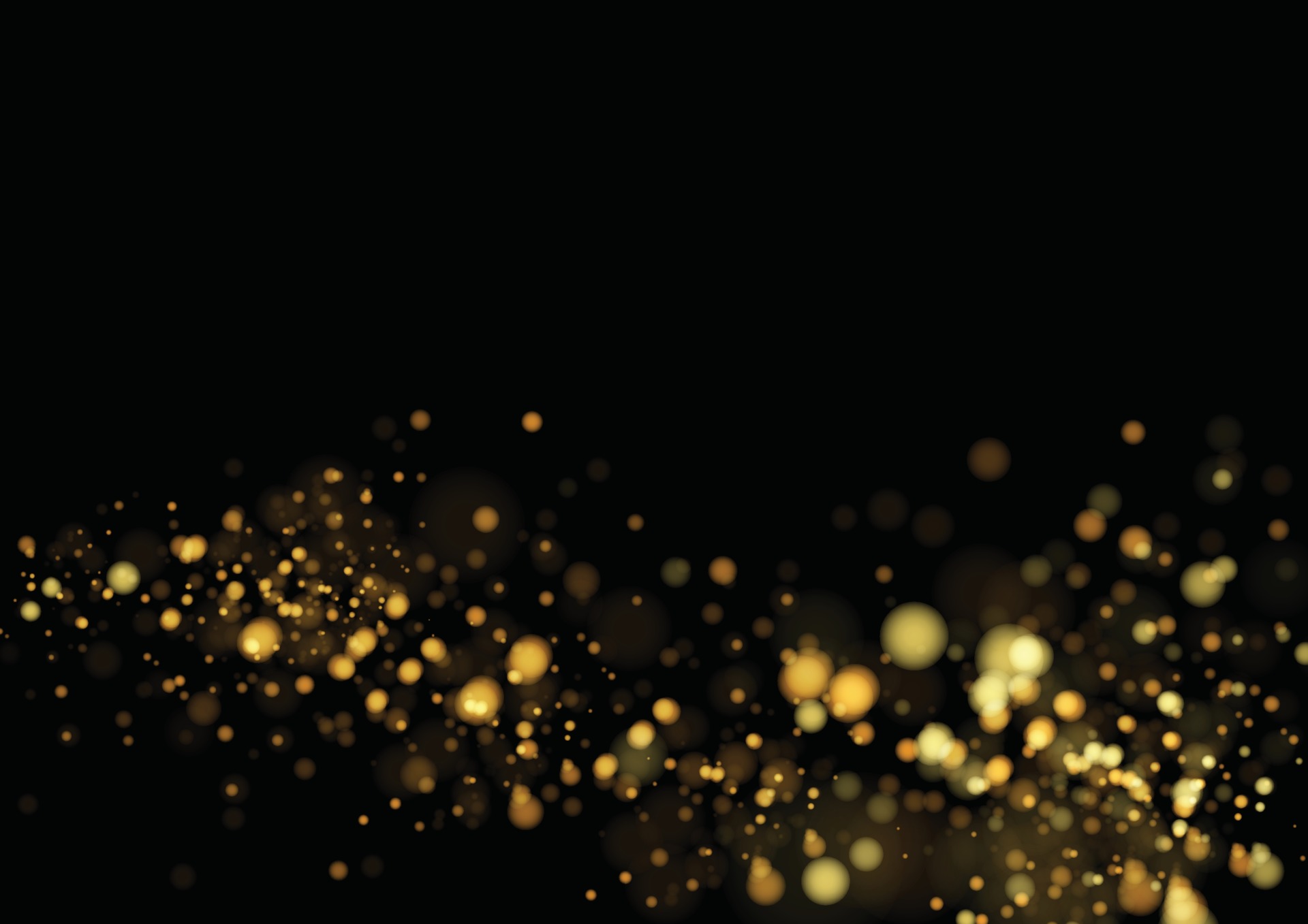 Gold glitter texture isolated with bokeh on black background. Particles  color Celebratory. Golden explosion of confetti Design. Vector illustration  2091708 Vector Art at Vecteezy