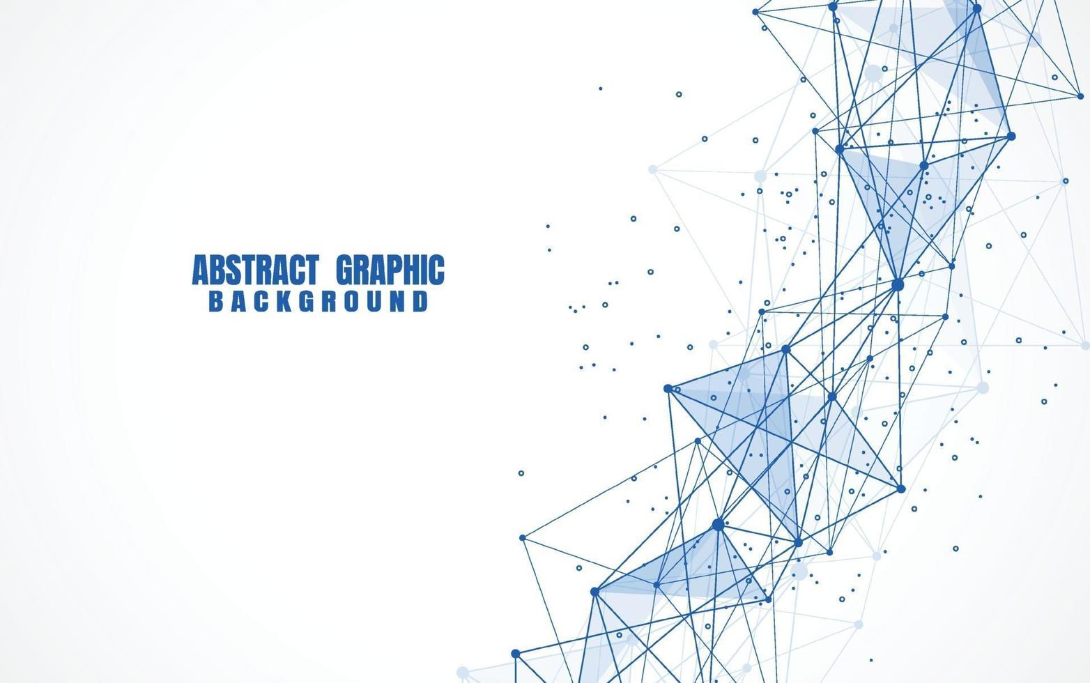 puntos y líneas de conexión abstractos con fondo geométrico. ciencia de conexión de tecnología moderna, fondo de estructura poligonal. ilustración vectorial vector