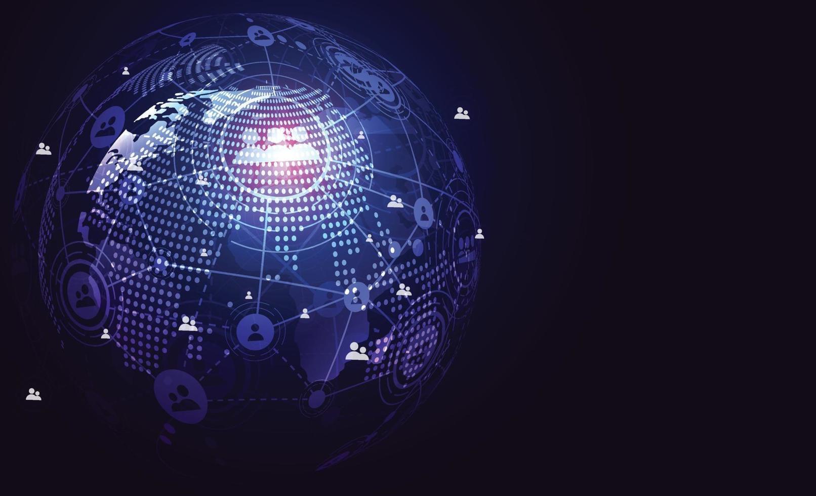 Global network connection. World map point and line composition concept of global business. Vector Illustration