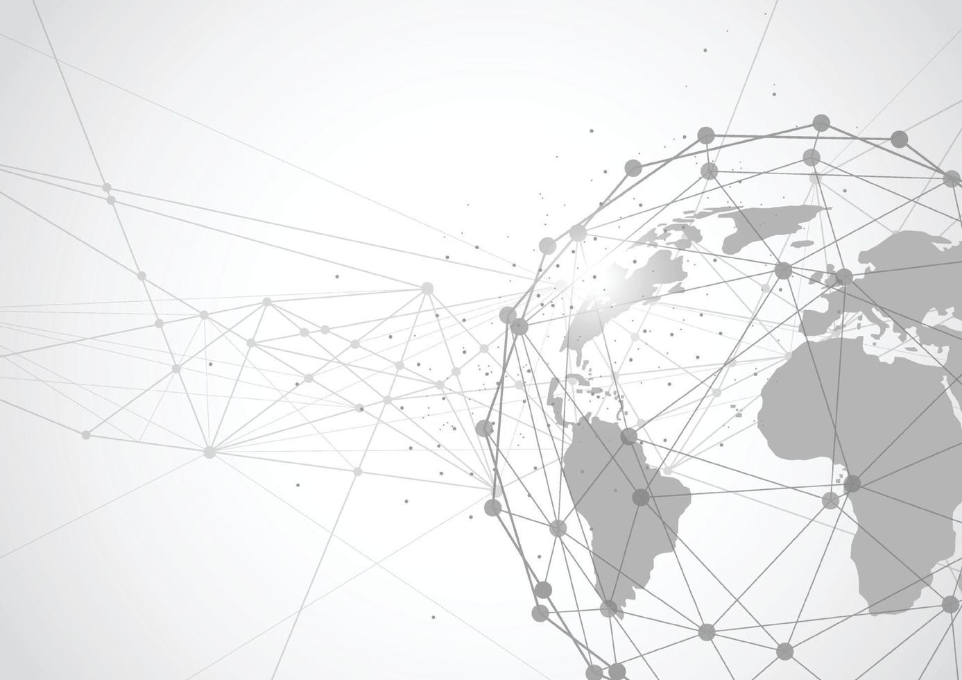 Global network connection. World map point and line composition concept of global business. Vector Illustration