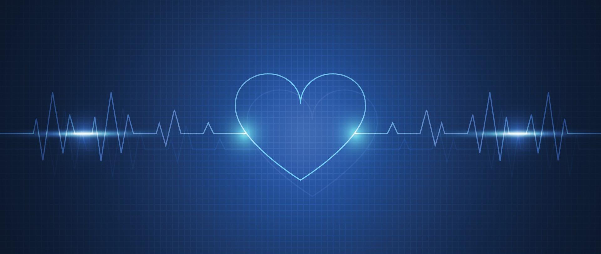 Heart pulse line for banner. Vector illustration