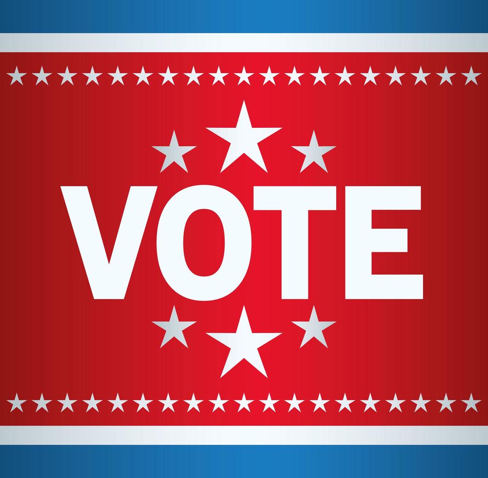 Presidential election usa vote with stars vector