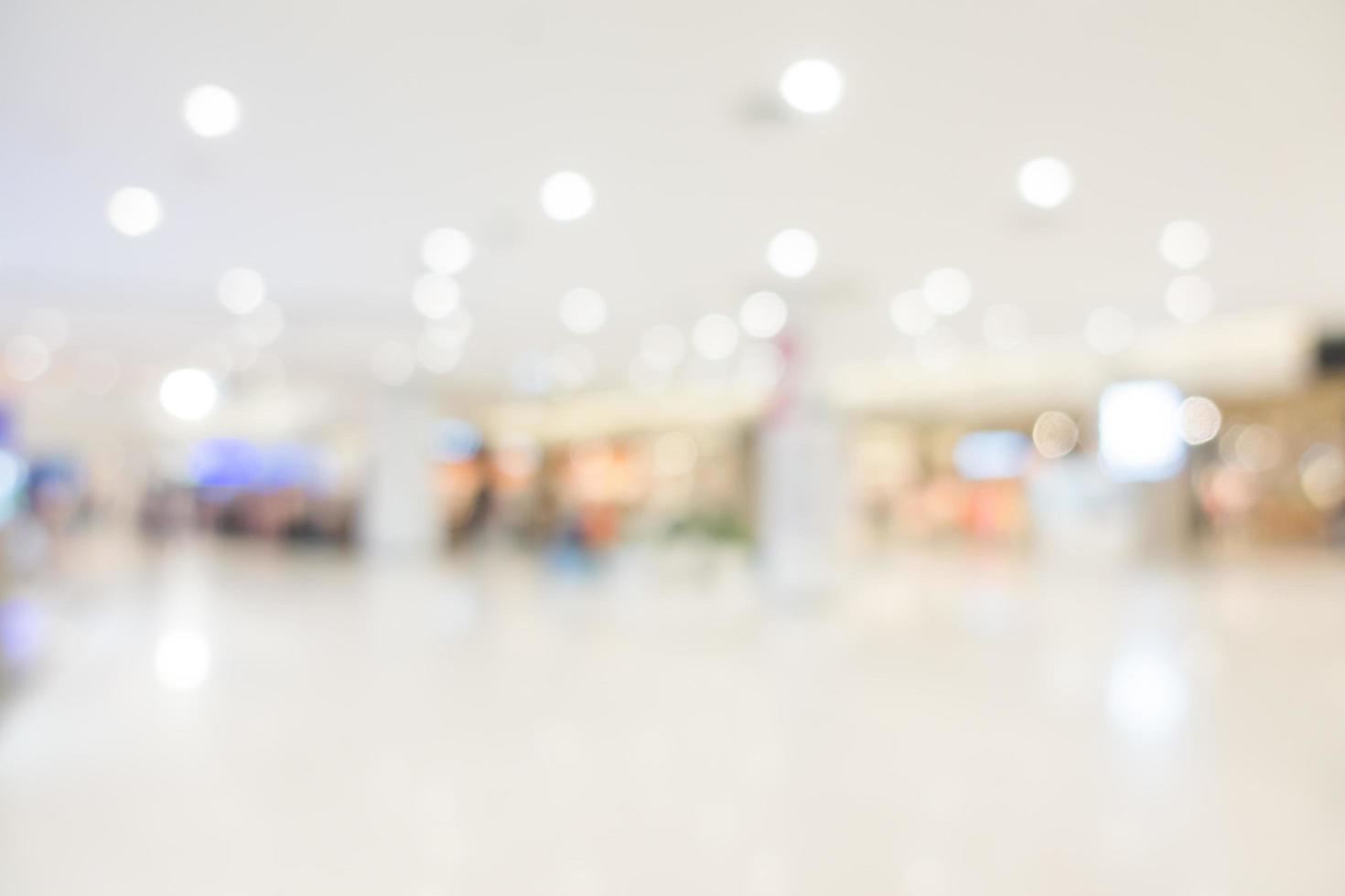 Abstract blurred shopping mall interior photo