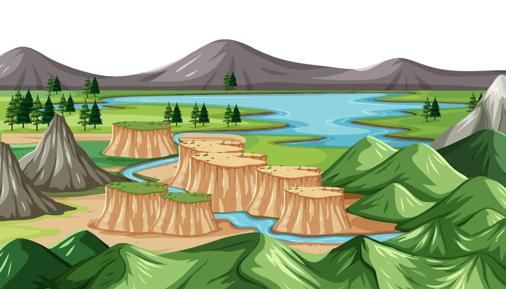 A green nature landscape background vector