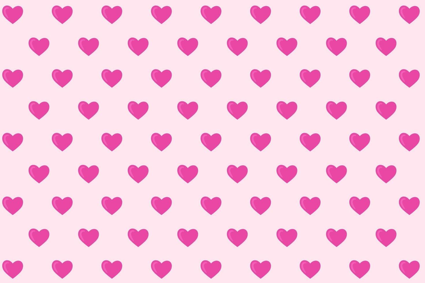 Pink Hearts Pattern Romantic Background vector