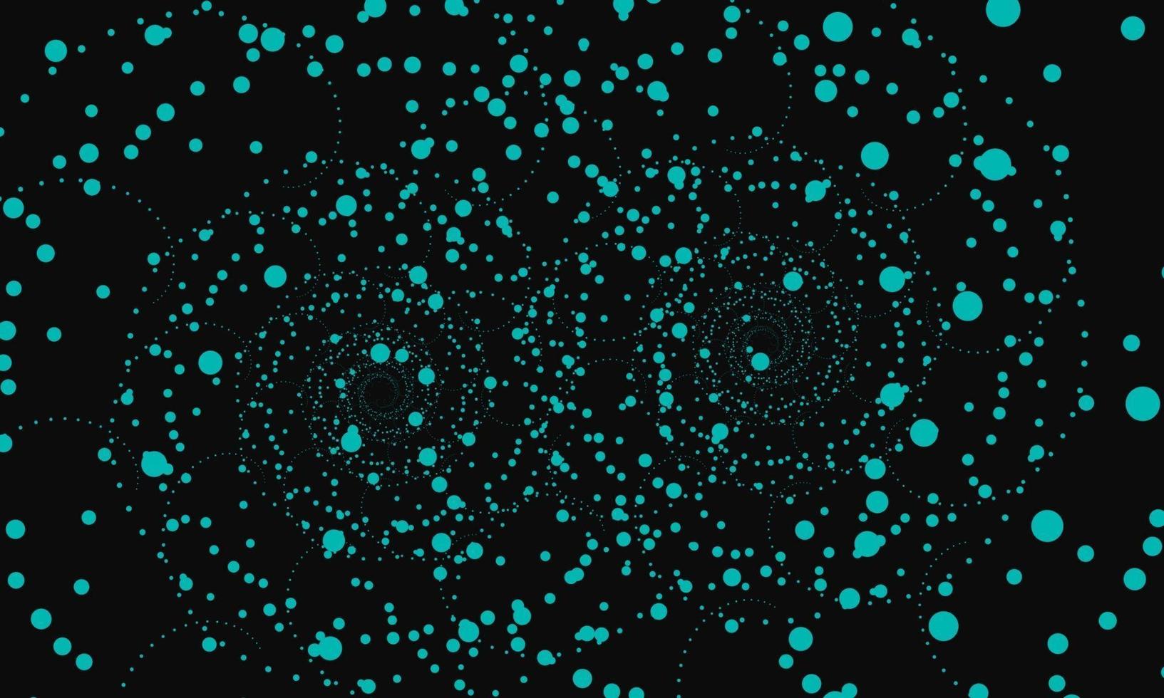 Abstract Random Blue Dots Black Background vector