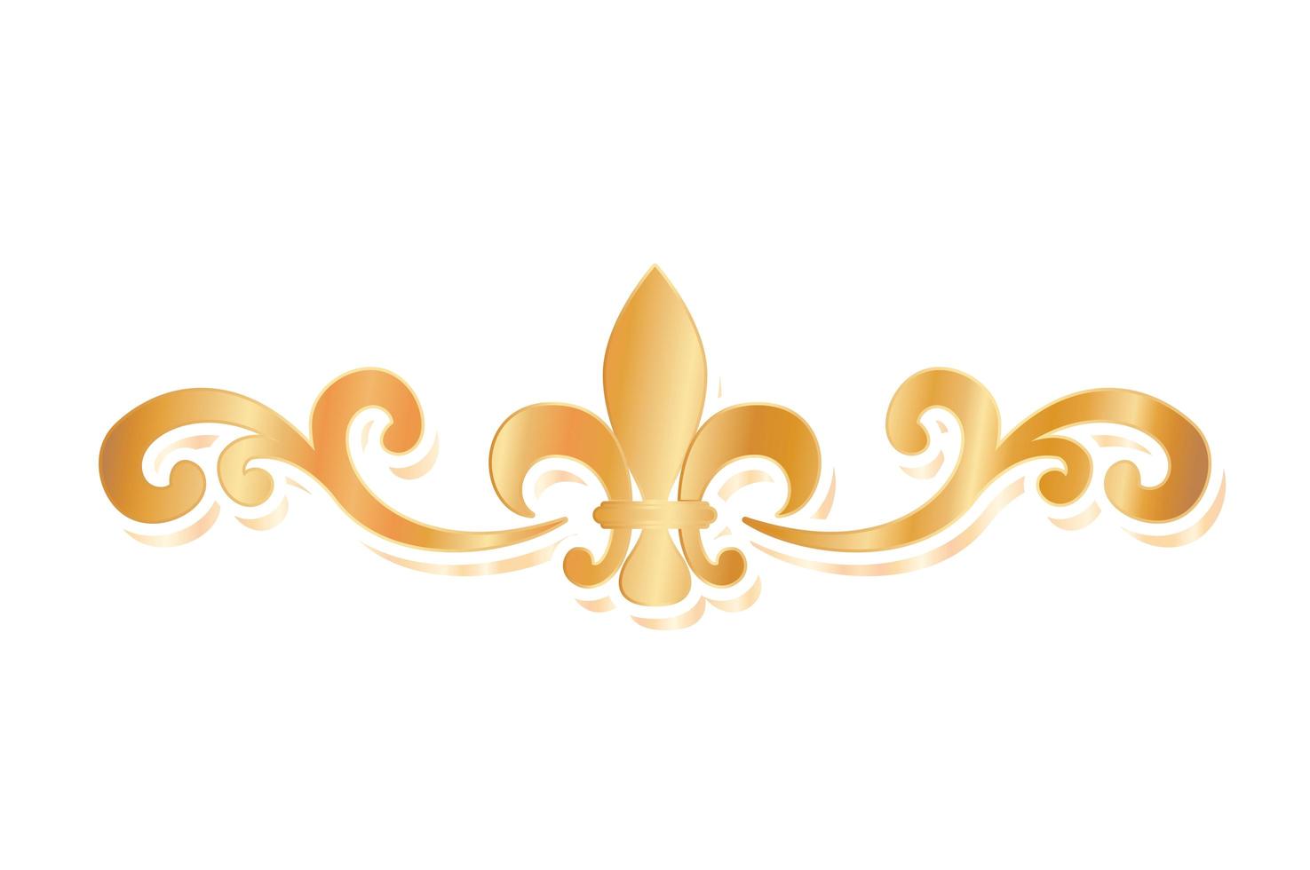 Gold luxury divider ornament vector