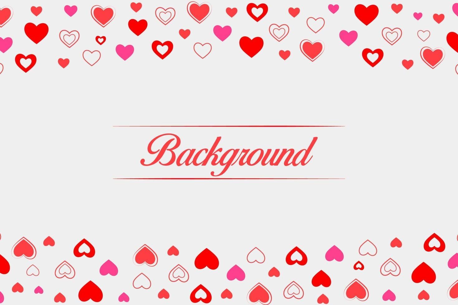 Decoration Card Background With Heart Shapes vector