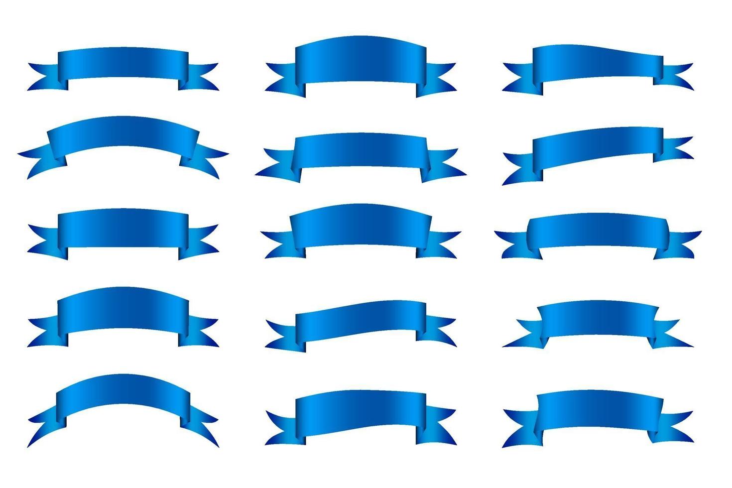 Elegant Blue Ribbons Collection vector