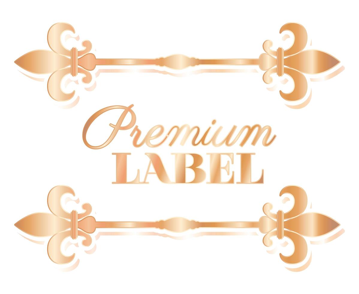 Gold luxury divider ornament vector