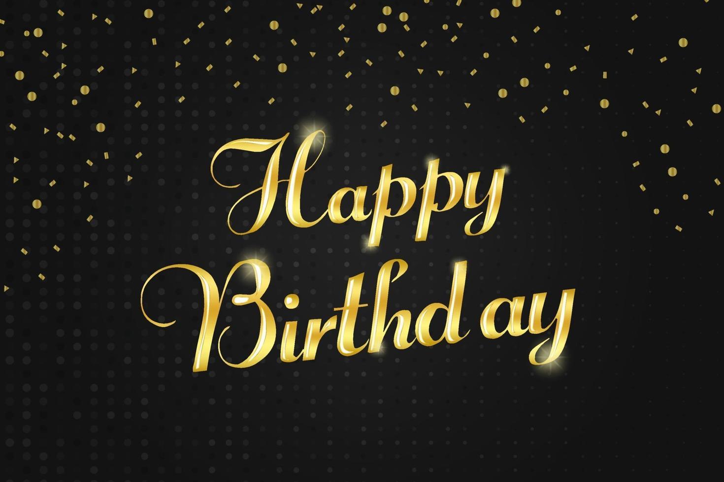 Golden Happy Birthday Lettering vector