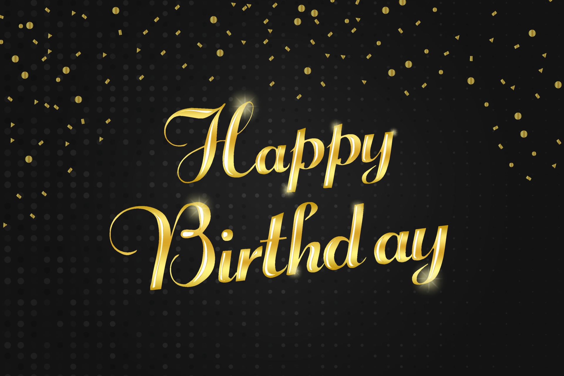 Golden Happy Birthday Lettering 2092111 Vector Art at Vecteezy