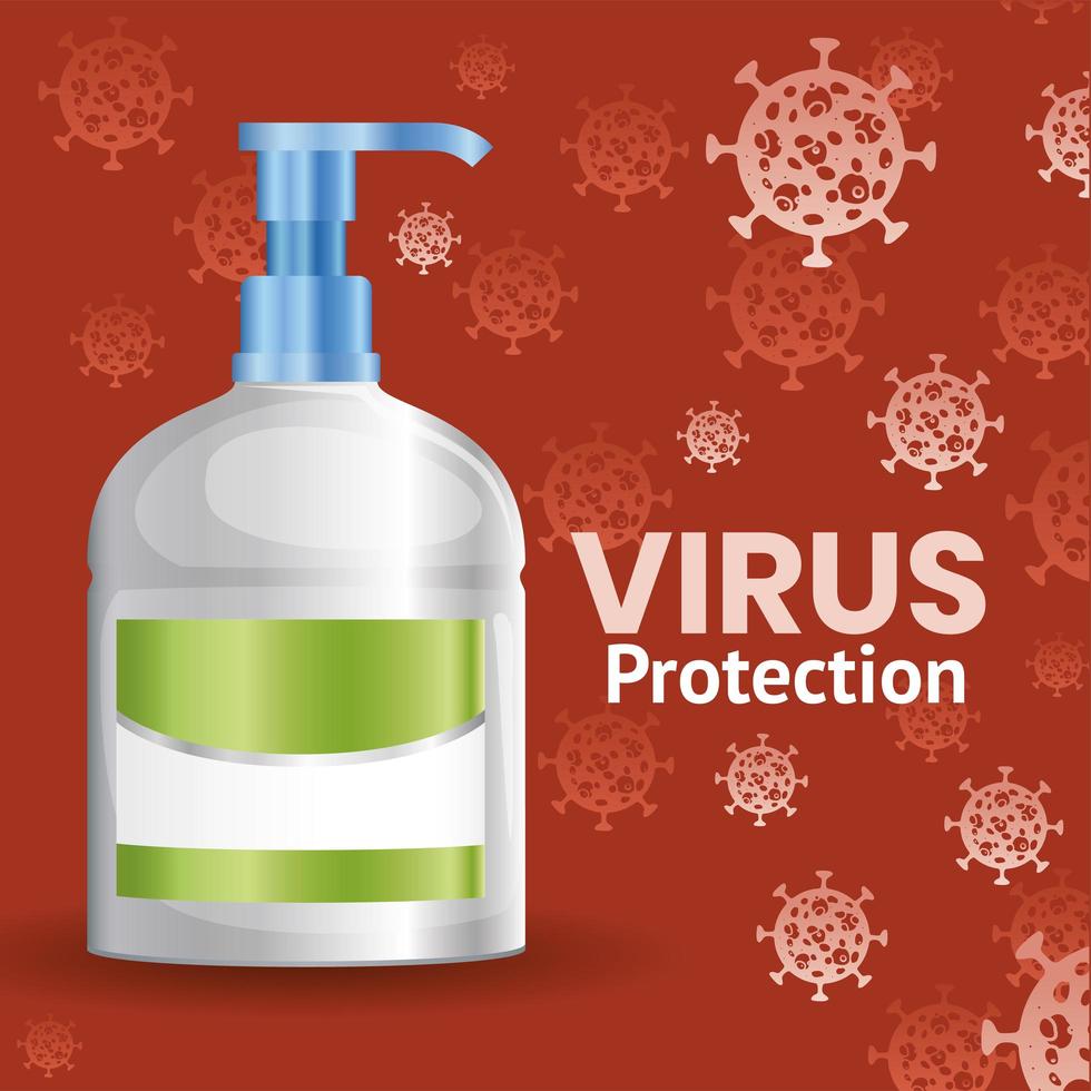 banner de protección antivirus covid 19 vector