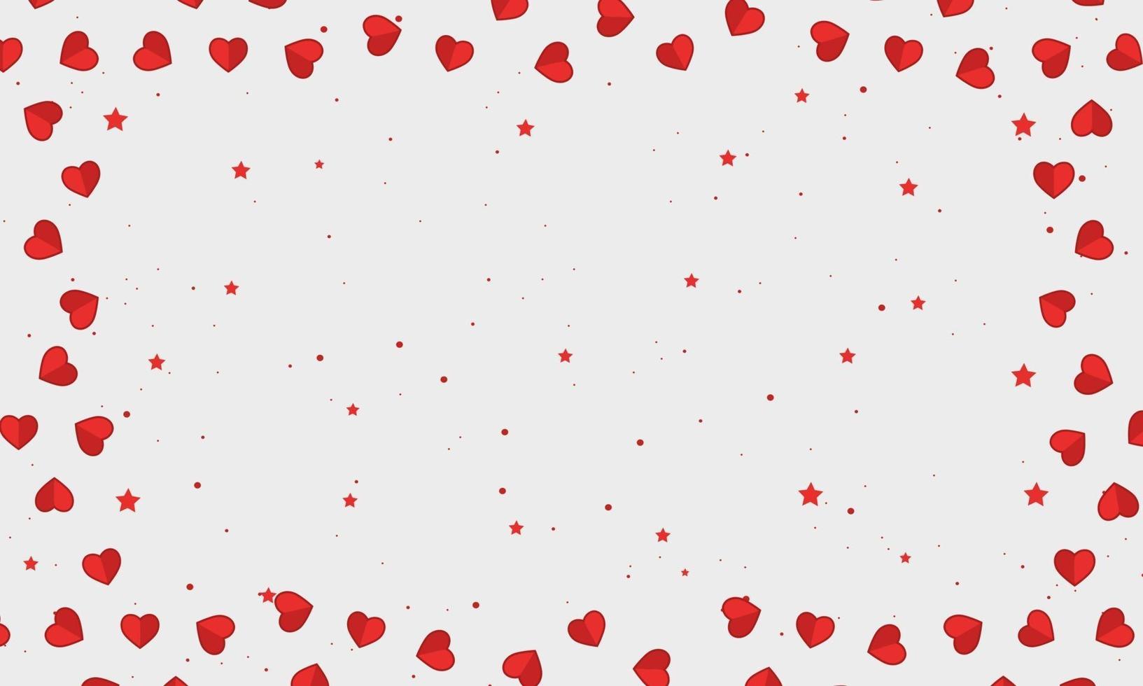 Greeting Card Background With Hearts and Stars vector