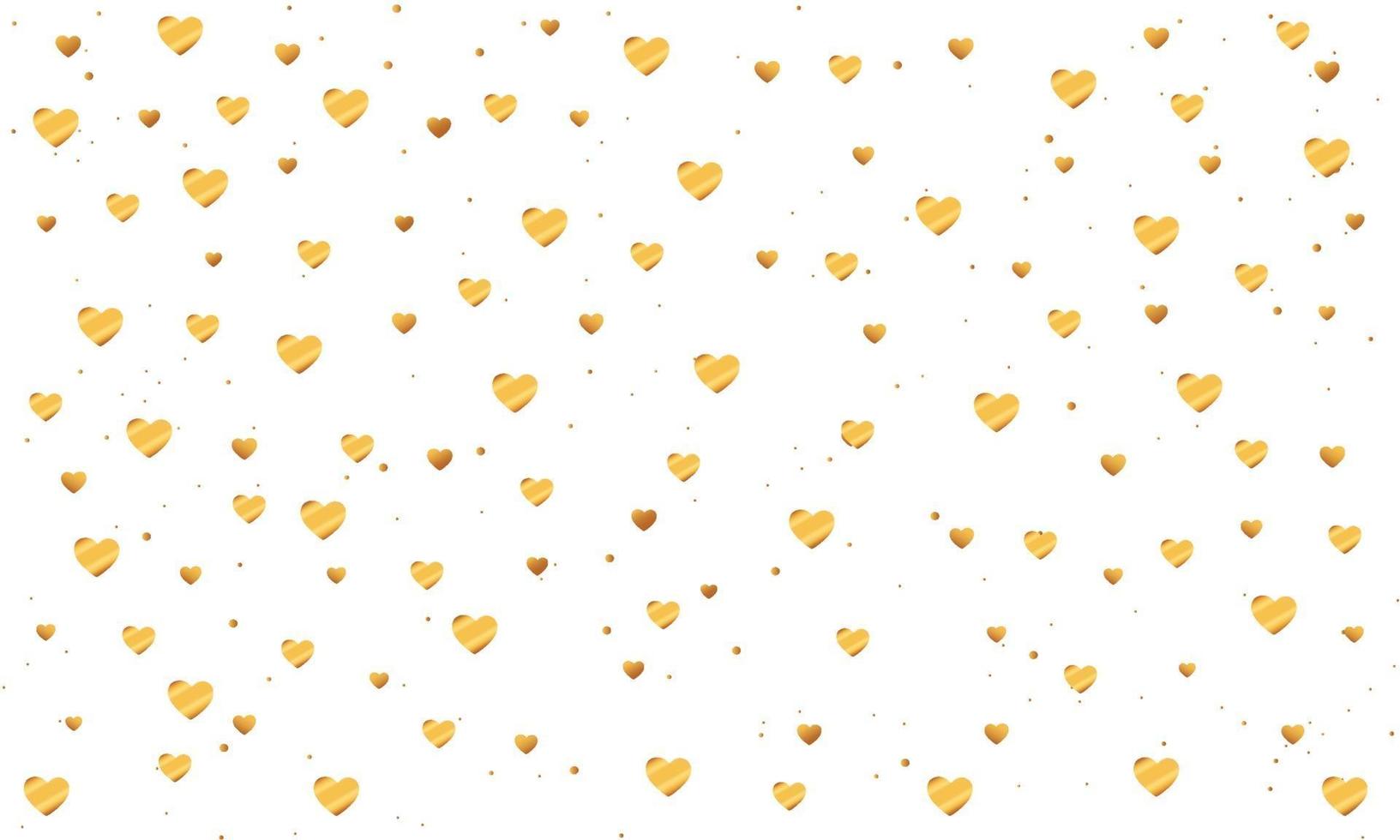 Elegant Gold Hearts Background vector