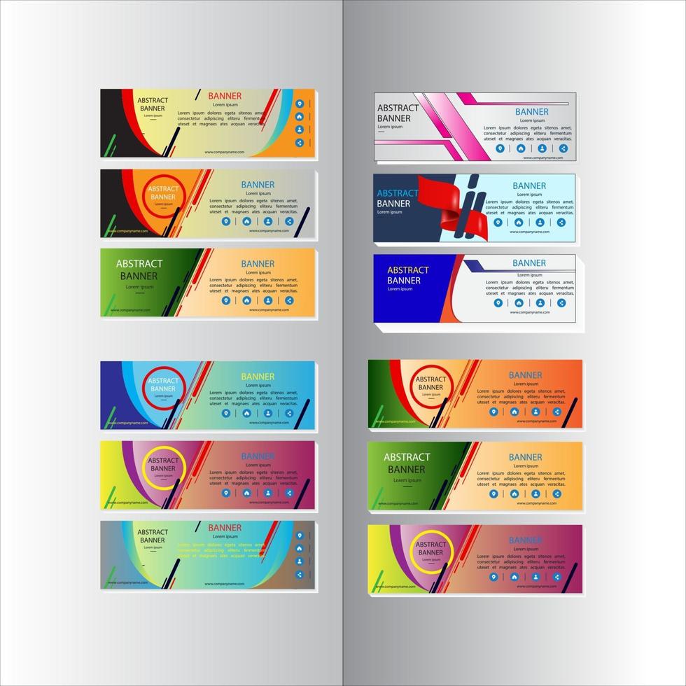 abstract design banner web template set vector