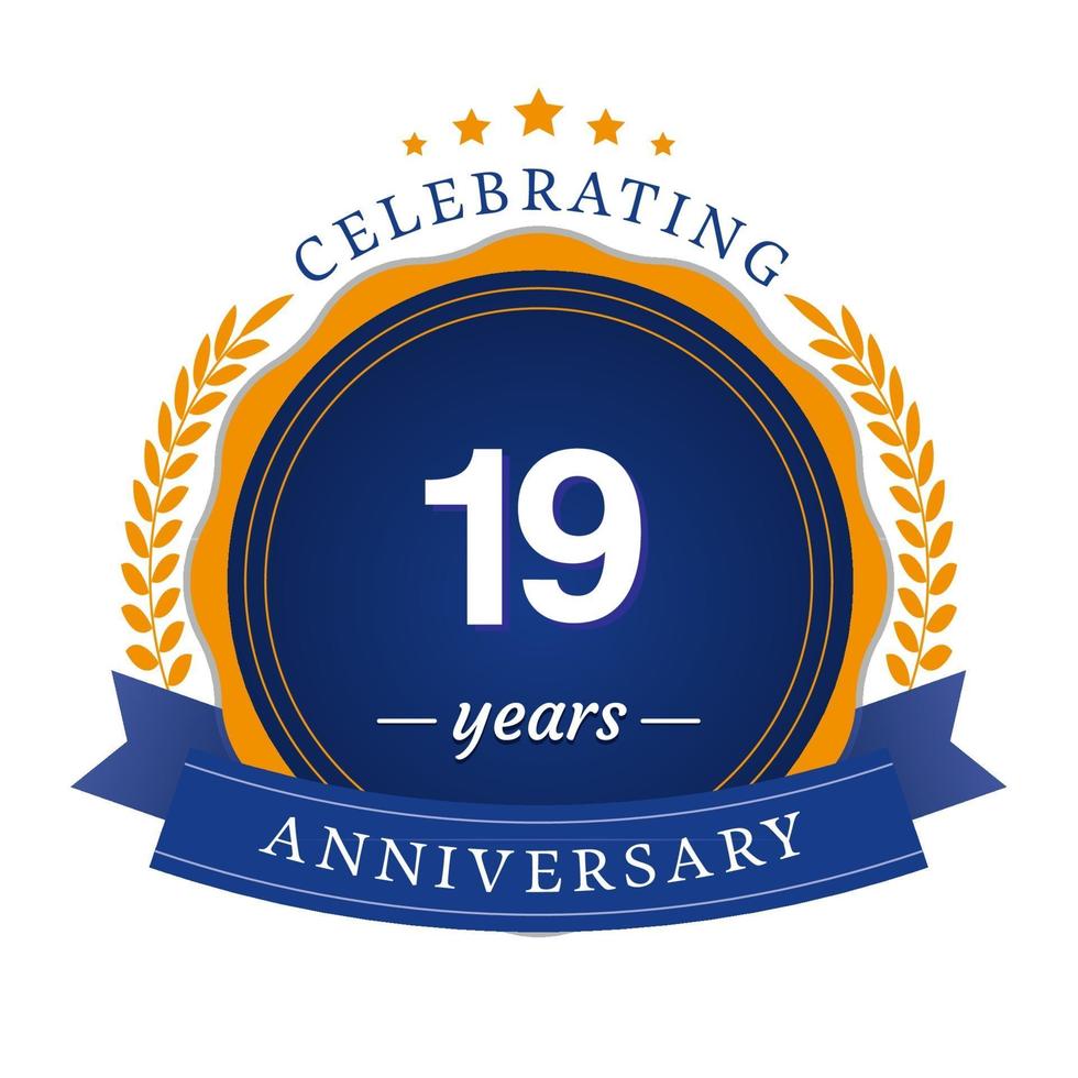 18 Year Anniversary Template Design Illustration vector