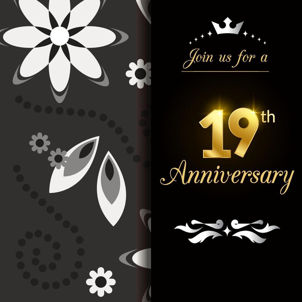 18 Year Anniversary Template Design Illustration vector