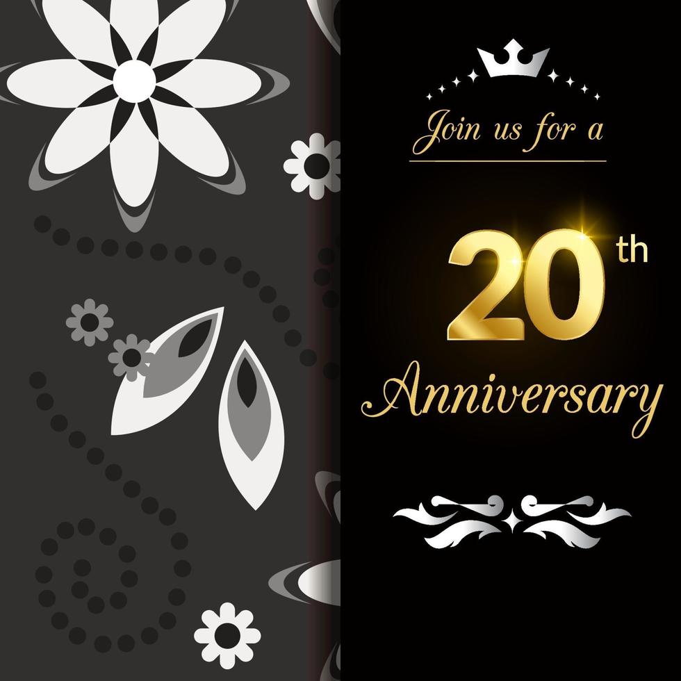 20 Year Anniversary Template Design Illustration vector