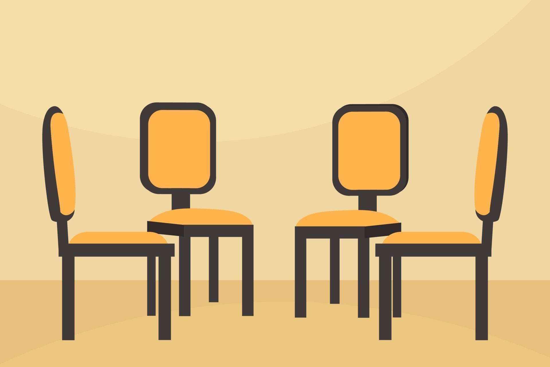 Flat Colorful Four Chairs Illustration 2092864 Vector Art at Vecteezy